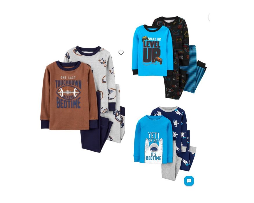 Піжами Carter's на хлопчиків 3т,4т,5т,