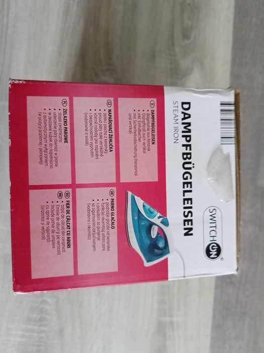 Żelazko Parowe SWITCH ON 2400W Ceramiczna Stopa, Para, NOWE