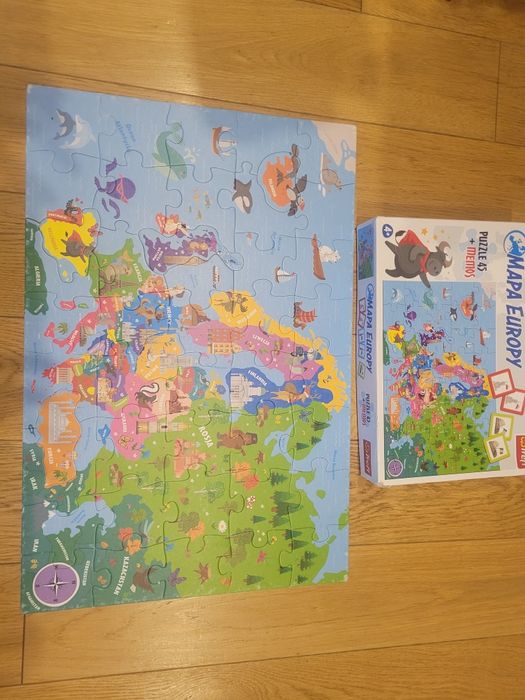 Puzzle Mapa Europy4+ Trefl 91658 rozmiar 60x40