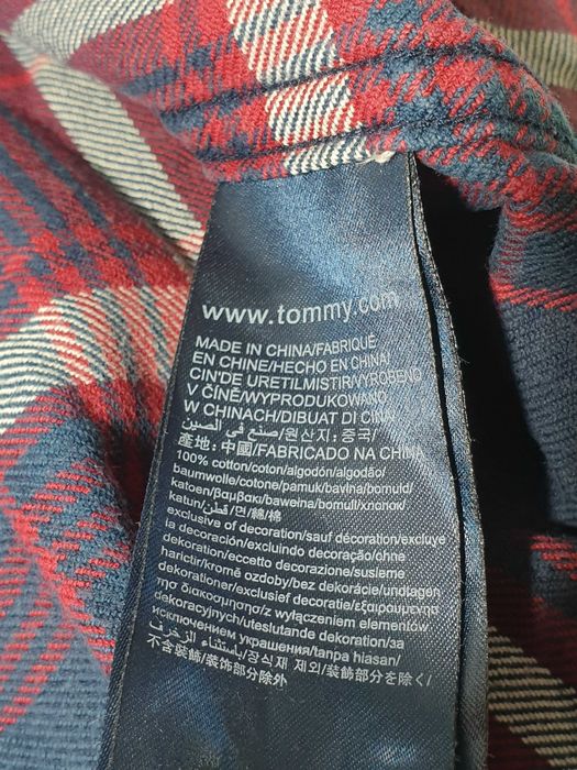 Koszula na guziki w kratkę elegancka Tommy Hilfiger
