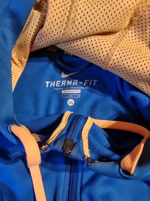 Bluza niebieski żółta nike therma fit