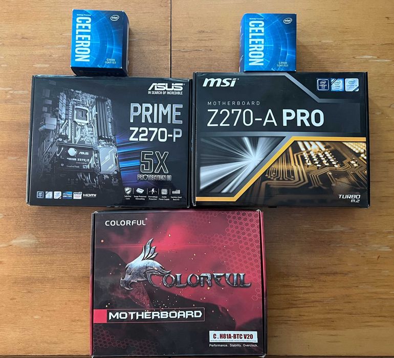 Материнська плата Asus Z270, MSI Z270 Socket 1151, Colorful H81A Socket 1150