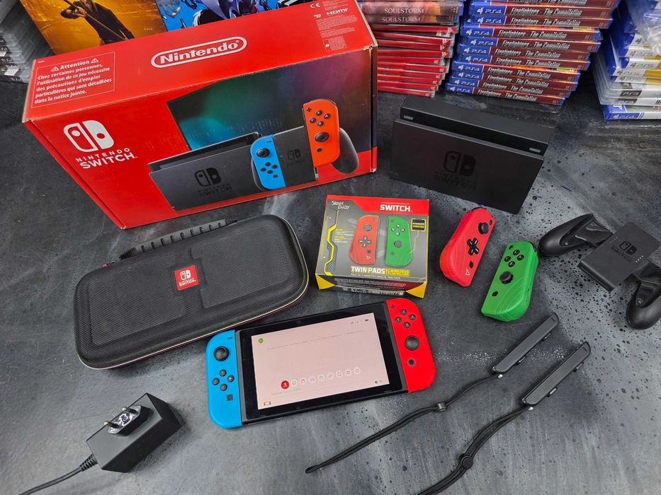 Konsola Nintendo Switch pełen zestaw + 4 pady Gwarancja 6 miesięcy SKLEP xGameCenter ZAMIANA