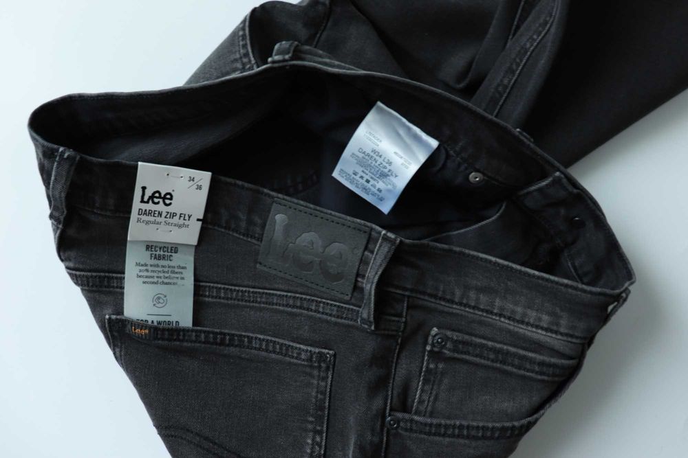 LEE DAREN ZIP FLY W34 L36 męskie spodnie jeansy regular straight nowe