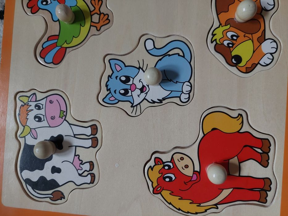 Drewniane Puzzle Farma Zwierzątka  Viga