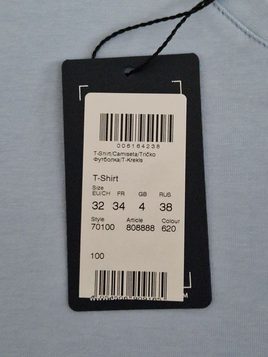 Daniel Hechter błękitny T-shirt z 3/4 rękawem