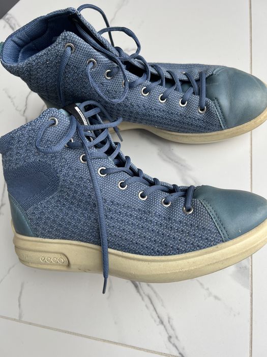 Ecco,ботінки 41р, шкіра +текстиль, демісезон, черевики