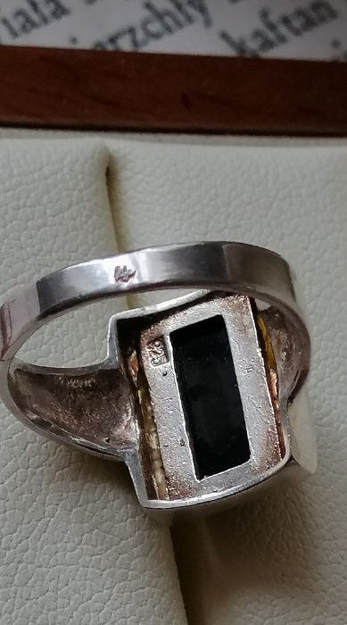 Kpl srebrny bursztyn zielony kolczyki wisiorek pierścionek 13 srebro