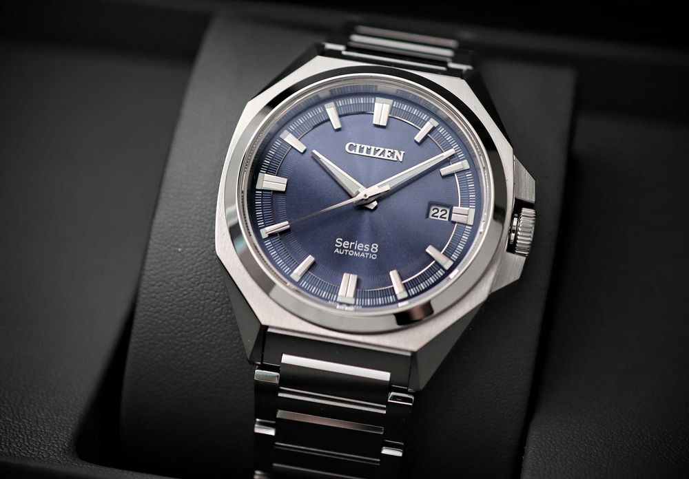 Citizen NB6010-81L Series 8 Automatic 40 mm Zegarek Męski Bransloleta Niebieski