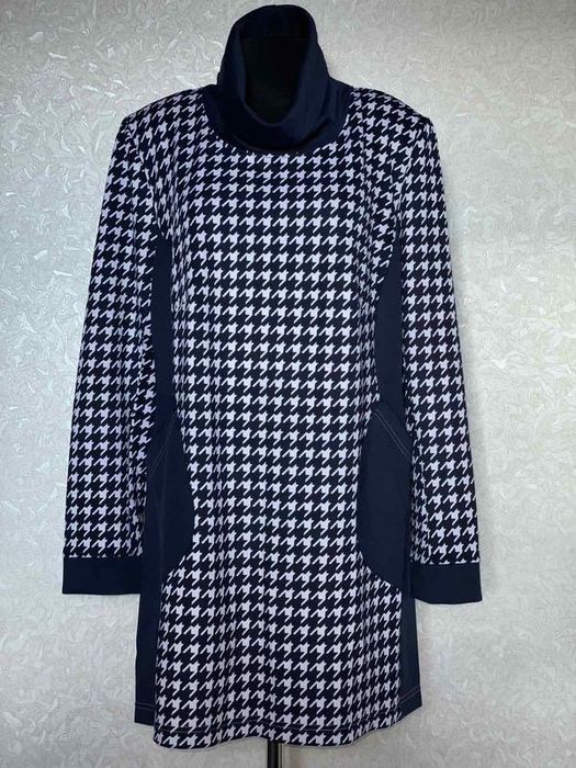 Туніка жіноча з принтом «гусяча лапка» 48/4XL/56