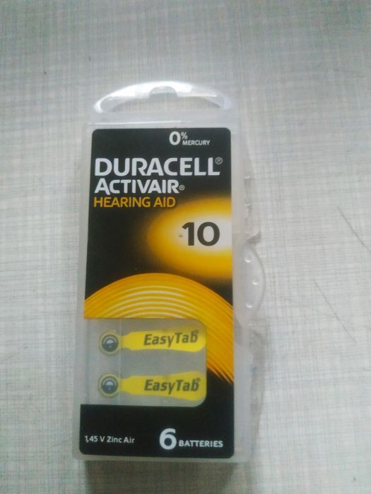 Baterie do aparatów słuchowych 10 Duracell