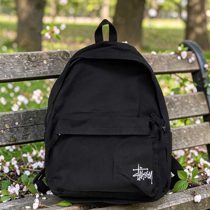 Рюкзак Stussy стуссі повсякденний текстильний чоловічий та жіночий чорний