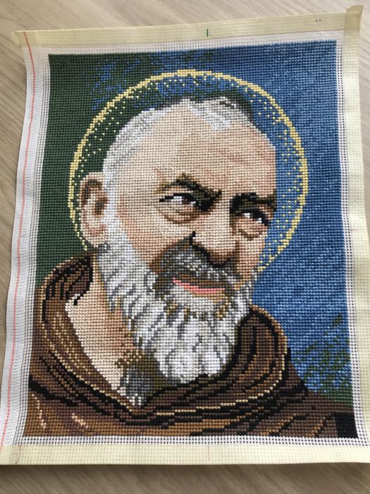 Obraz haftowany Ojciec Pio