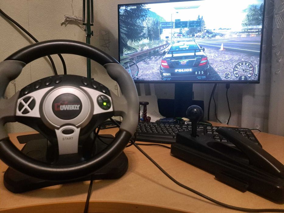 Ручник+руль+педали игровой руль,iгрове кермо для ПК та PS