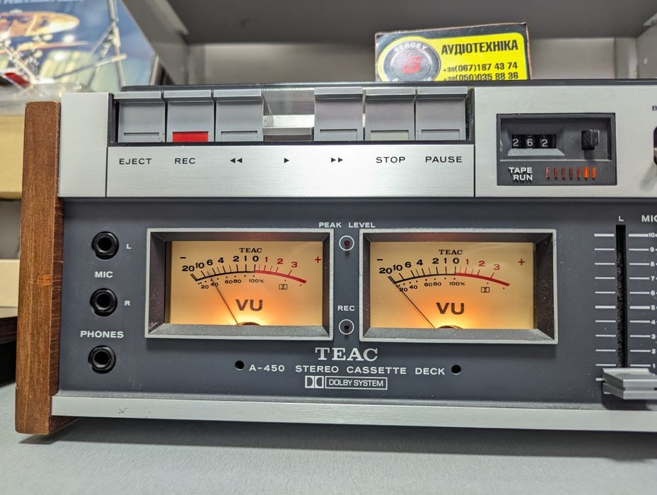 TEAC A-450. Stereo Cassette Deck. Dolby Copy/Timer.  Вес 9,5 кг. JAPAN