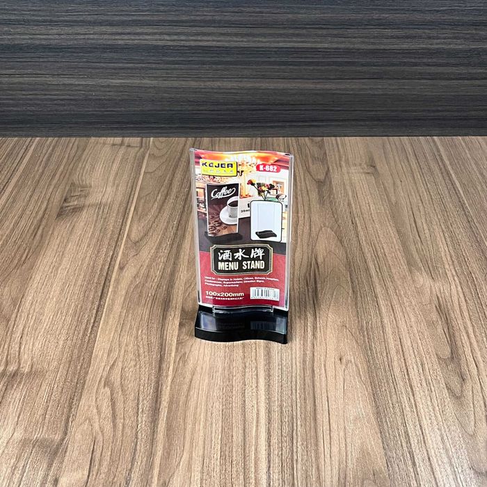 Expositores menu pé retangular