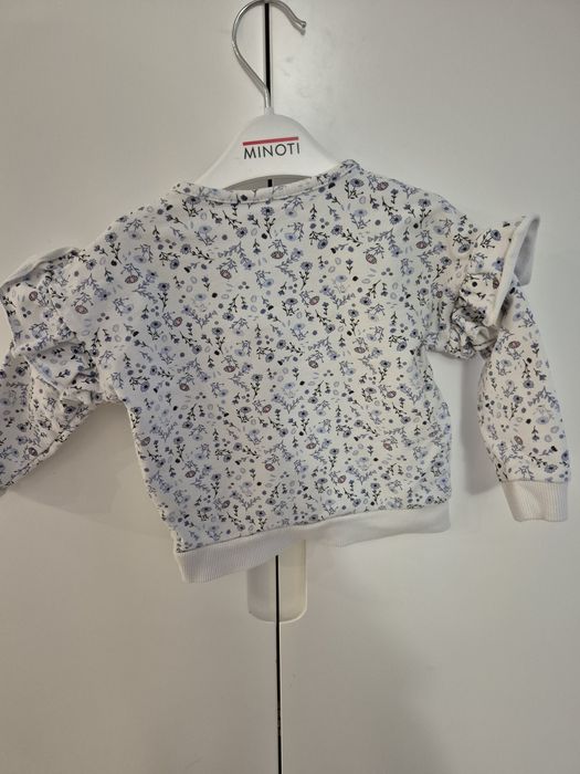 Bluza biała w kwiatki COOL CLUB r. 80