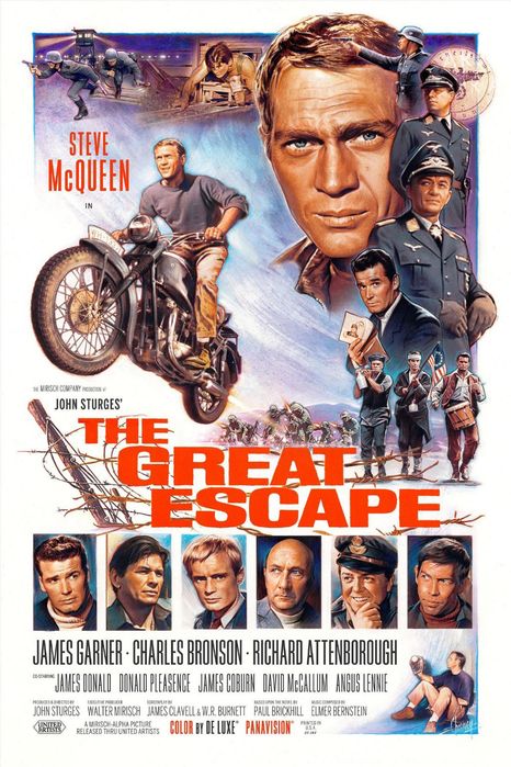 Réplica cartaz Agrande evasão Steve Mc Queen