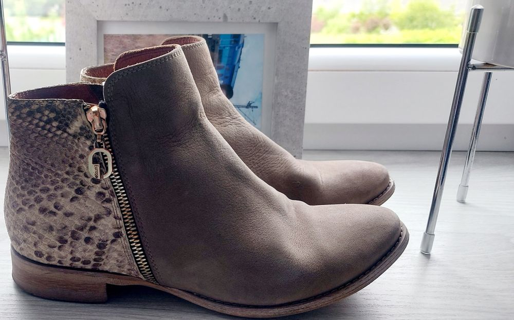 Botki BAYLA botki skóra naturalna w środku i na zewnątrz r 38