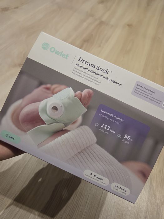 Skarpetka Owlet Smart Sock 
Oddechu i Tętna I Jak NOWY!

m
