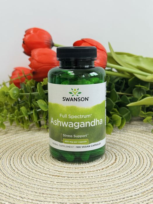Ашваганда 450 мг Swanson Ashwagandha 100 капсул, Харьков самовывоз