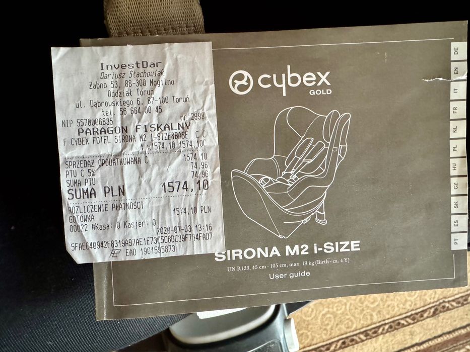 Fotelik samochodowy z bazą isofix cybex sirona m2 i-size