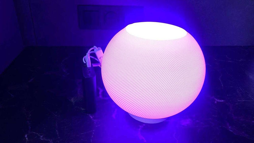 Дизайнерська настільна лампа USB, RGB (різні кольори), пульт, від павербанка, 3D-друк, Дерево (БЕЗКОШТОВНА ДОСТАВКА)