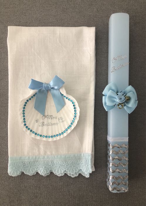 Velas Batizado, 1ª Comunhão/ Concha/ Toalha (NOVO)