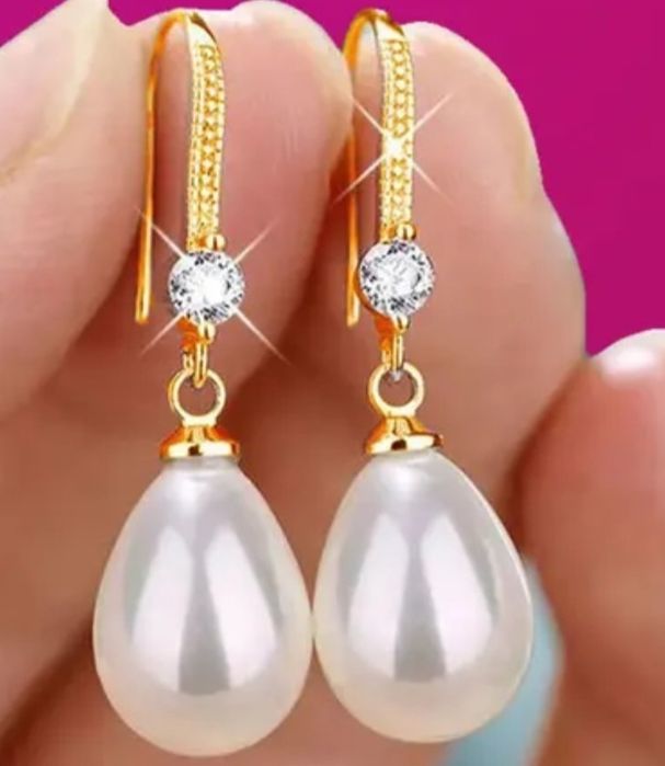 Сережки та ланцюжок(47см.), медичне золото
