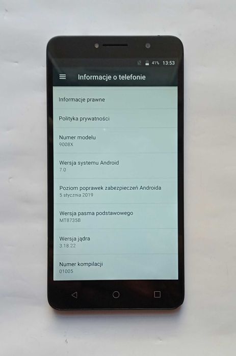 Smartfon Alcatel A3 XL 9008X srebrny, duży ekran 6'' 16GB 2GB RAM