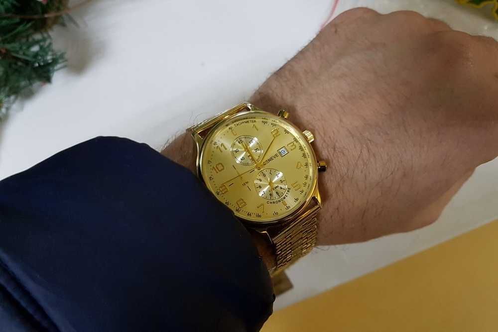 Złoty zegarek męski 14k włoski Geneve mw005y&mbw010y Kraków