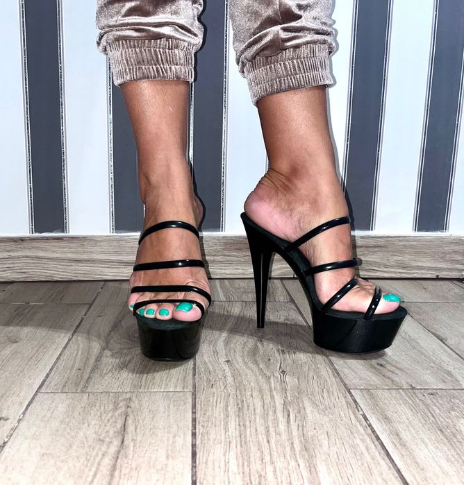 149/ OD RĘKI 45 szpilki klapki obcas 15 Trans Crossdress buty 36-46 EU