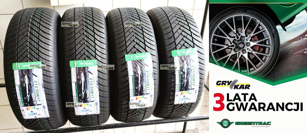 4x 215/55R17 Greentrac Season Master C/B/71dB 2026r 3 lata gwar.