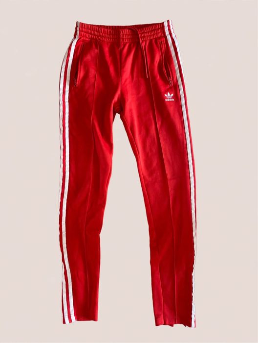 Adidas Originals - czerwone dresy XS