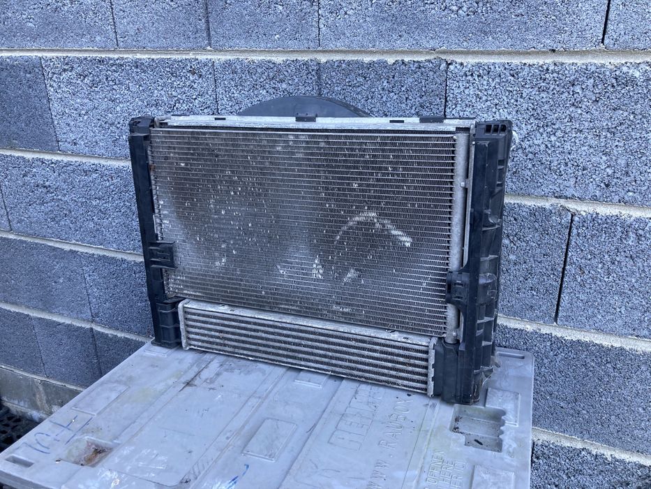 BMW e90 e87 e84 komplet chłodnic z wentylatorem N47 DIESEL