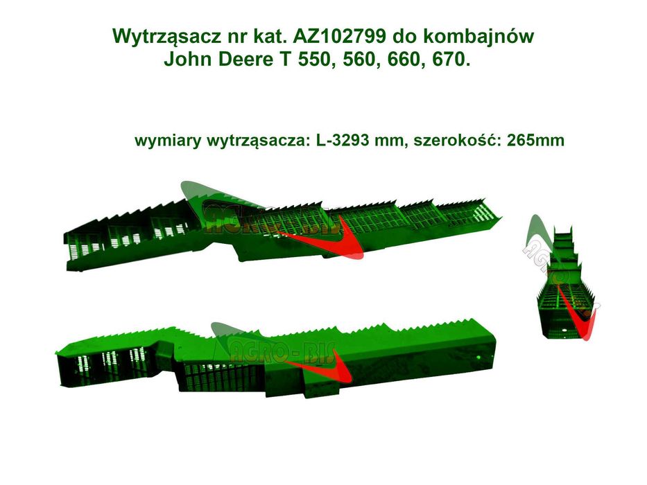 Wytrząsacz do kombajnu John Deere T550, T560, T660, T670