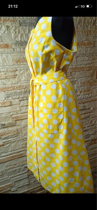 Sukienka bawełniana w grochy vintage /Prl M/L