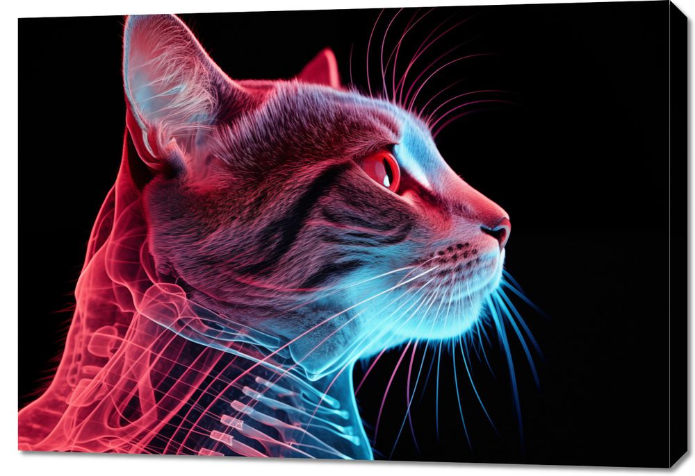 Obraz 100x70cm Cybernetyczny Rentgen Kota