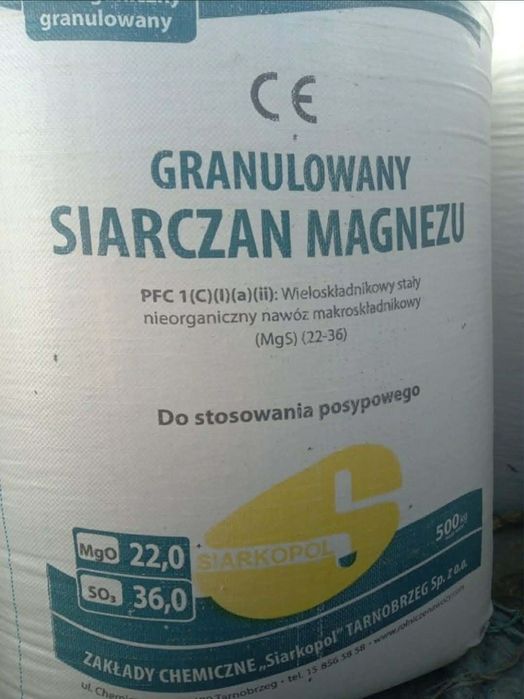 Wapno granulowane i siarczan magnezu . Kreda i czarna kreda