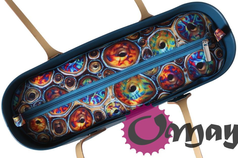 Niebieski organizer do OBAG STANDARD donutsy morski 2 kieszenie OMAY