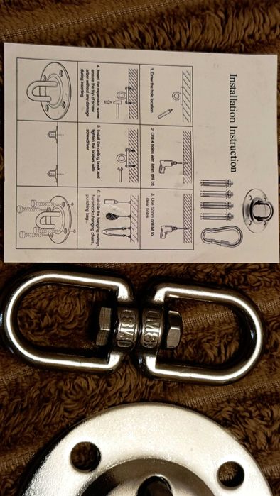 Стельовий гачок, обертання 360 градусів, на 450кг, LUZOON