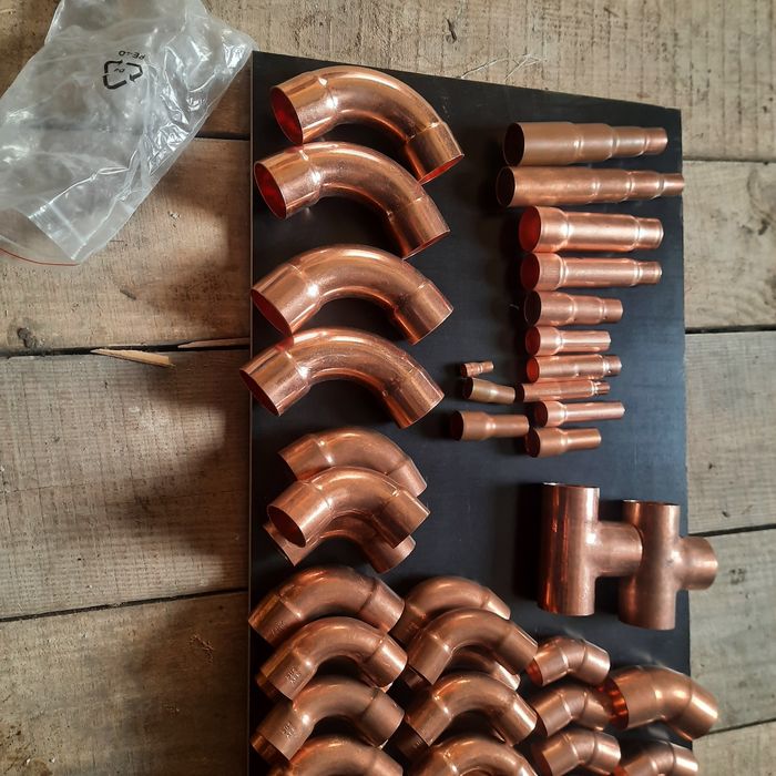 Сантехнічні Мідні коліна, перехідники,  трійники