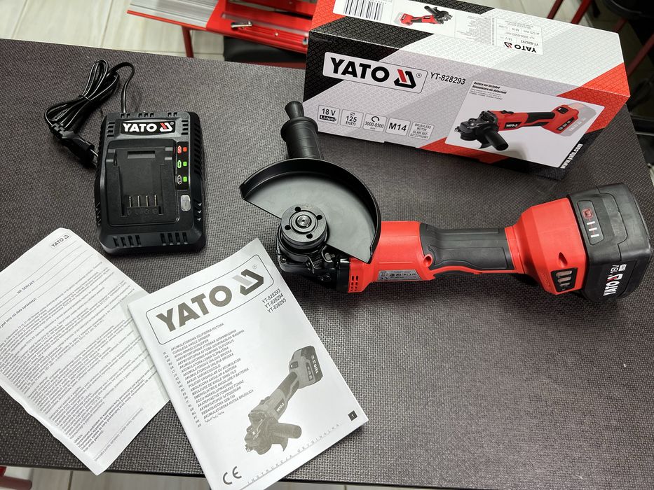 Болгарка аккумуляторная Бесщеточная YATO YT-828293 (без АКБ и ЗУ)