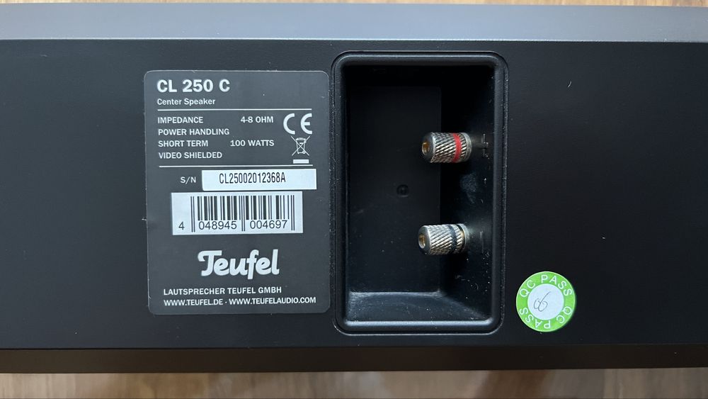 TEUFEL CL 250 FCR C Dolby Surround kolumny glosniki jak nowe! Motiv