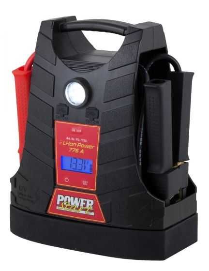 Power Start Booster Arrancador 12V, 8A 775A/1200A profissional bateria