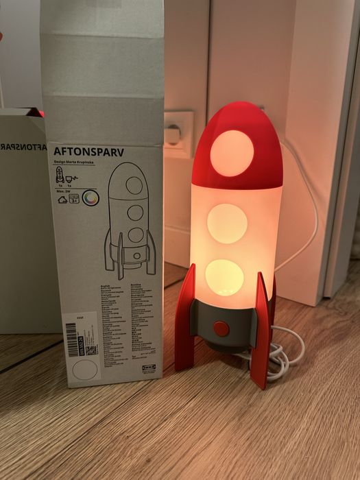 Nowa lampka rakieta Ikea led do pokoju dziecięcego lampa Aftonsparv
