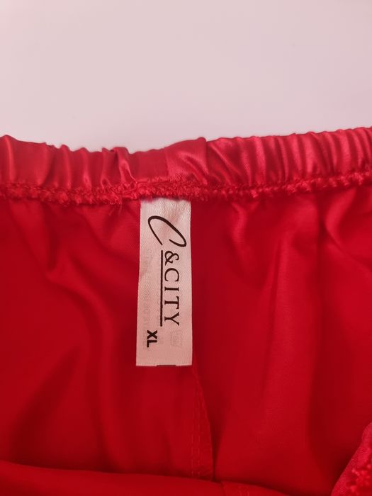 Czerwone spodenki od piżamy jak satynowe rozmiar L/XL C&City nowe