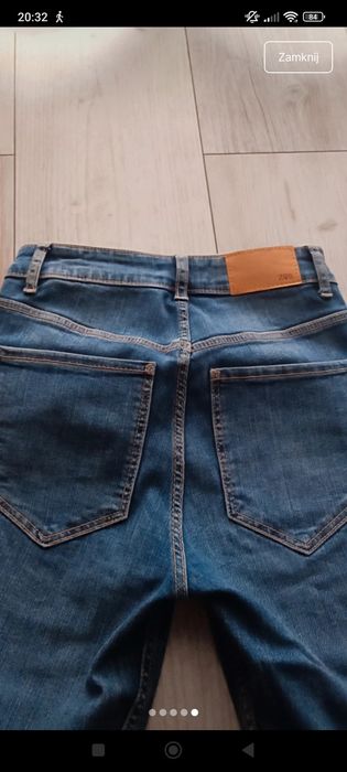 Jeansy Zara rozmiar XS wysoki stan