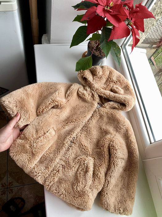 Шубка Next 98/104 коричнева демі шубка 98/104