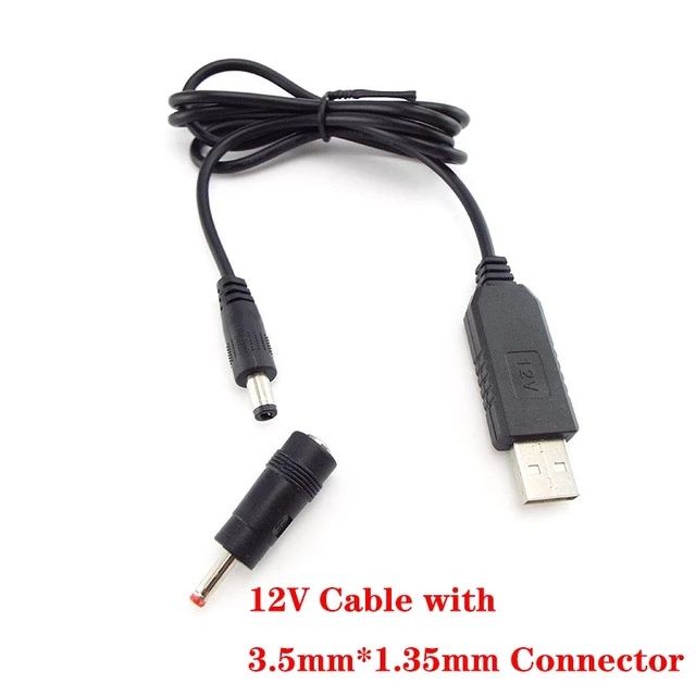 Кабель для роутера USB to DC 12v 5.5mm 3.5mm
